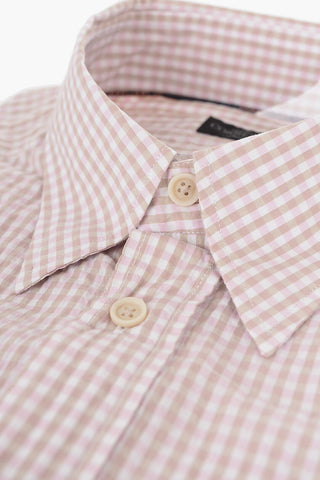 ID Camicia in Cotone Stretch con Motivo Gingham
