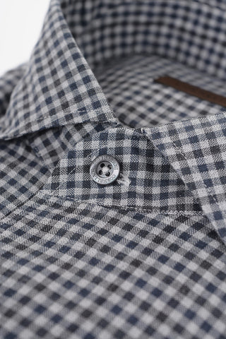ID Gingham Patterned Cotton Flannel Shirt