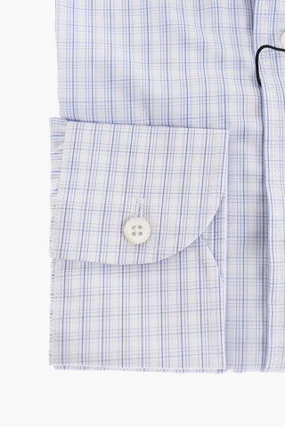 Camicia in Cotone Popeline con Motivo a Quadri