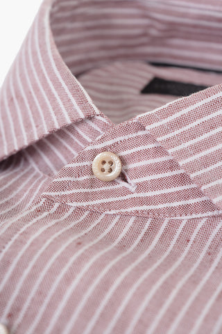 ID Camicia in Misto Cotone Gessato con Taschino