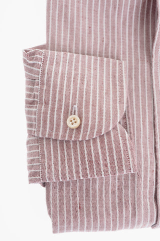 ID Camicia in Misto Cotone Gessato con Taschino