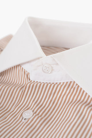 Awning Striped Cotton Shirt with Contrasting Details
