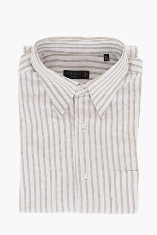 ID Jacquard Cotton Shirt with Patch Breast-pocket