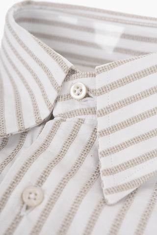 ID Jacquard Cotton Shirt with Patch Breast-pocket