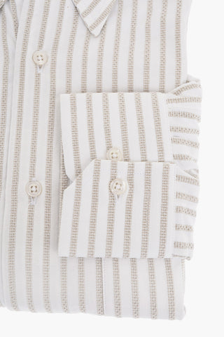 ID Jacquard Cotton Shirt with Patch Breast-pocket