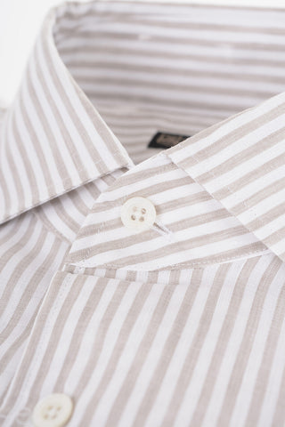 Camicia in Misto Lino a Righe Awning
