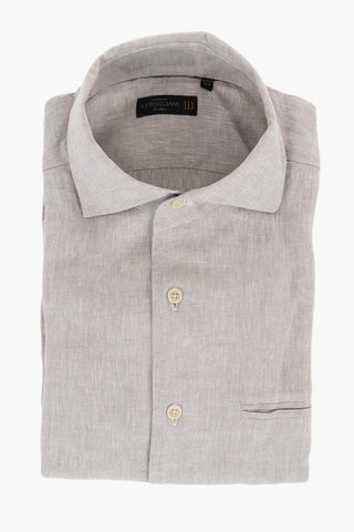 ID Camicia in Lino con Taschino a Filo