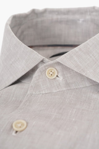 ID Camicia in Lino con Taschino a Filo