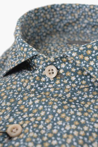 Floral Patterned Linen Shirt