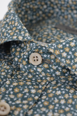 Floral Patterned Linen Shirt
