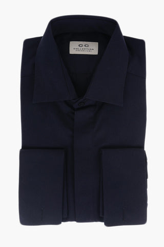 CC COLLECTION Camicia in Cotone Popeline con Abbottonatura Nascosta