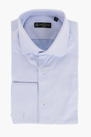 Twill Cotton Shirt with Standard Collar