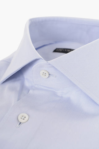 Twill Cotton Shirt with Standard Collar