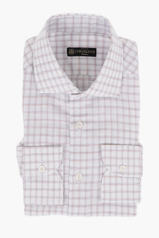 Windowpane Check Linen Blend Shirt