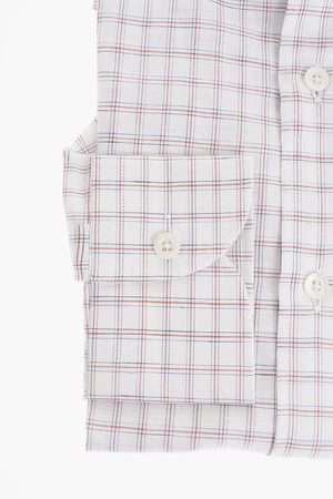 Camicia in Misto Lino con Motivo Windowpane