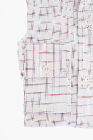 Windowpane Check Linen Blend Shirt