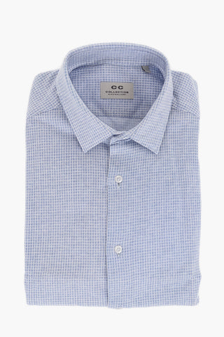 CC COLLECTION Pin Check Cotton Shirt