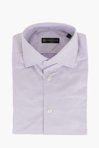 Twill Cotton Shirt with Standard Collar