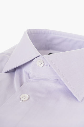 Twill Cotton Shirt with Standard Collar