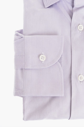 Camicia in Cotone Twill con Collo Francese