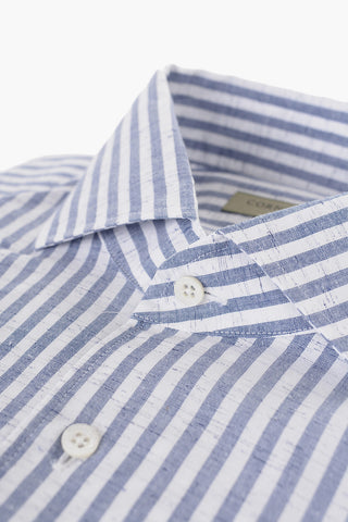 CIRCLE Camicia in Misto Cotone con Motivo a Righe Awning