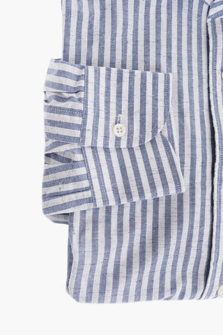 CIRCLE Camicia in Misto Cotone con Motivo a Righe Awning