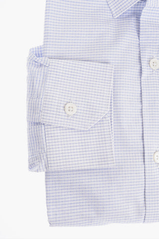 Pin Check Cotton Slim Fit Shirt
