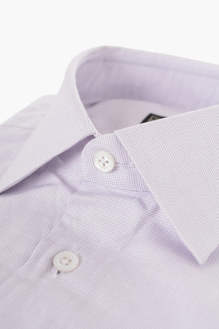 Micro Pin Checked Cotton Shirt