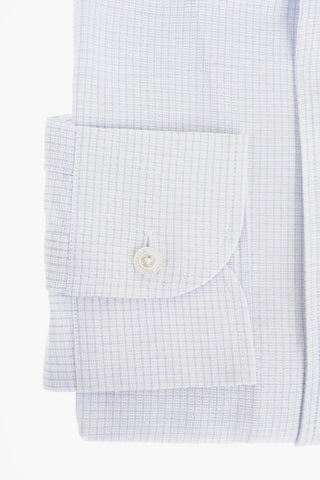 Camicia in Misto Lino con Motivo Pin Check