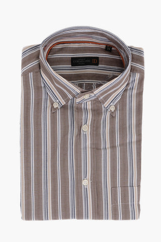 ID Camicia Button-down con Motivo Bayadere e Taschino