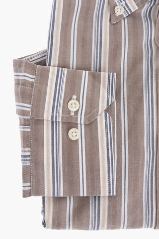 ID Camicia Button-down con Motivo Bayadere e Taschino