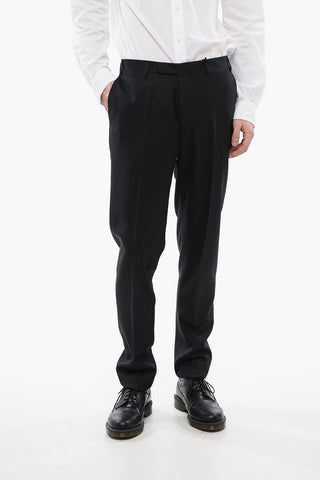 TREND Pantaloni in Lana Vergine Extrafine con Chiusura Nascosta