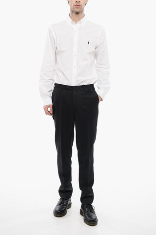 TREND Pantaloni in Lana Vergine Extrafine con Chiusura Nascosta