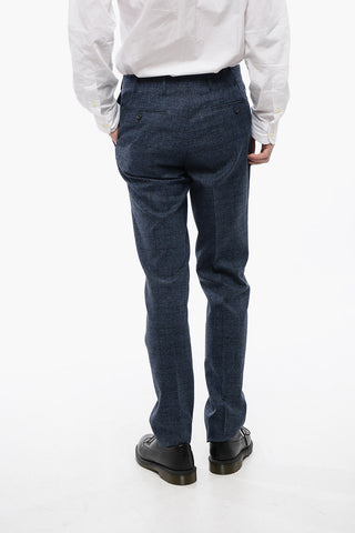 CC COLLECTION Pantaloni in Misto Lana con Fantasia a Quadri