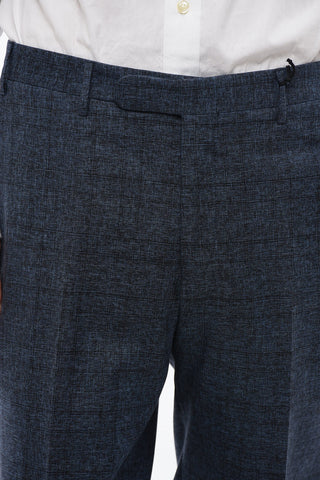 CC COLLECTION Pantaloni in Misto Lana con Fantasia a Quadri