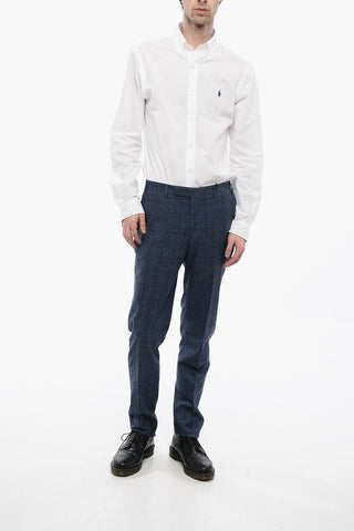 CC COLLECTION Pantaloni in Misto Lana con Fantasia a Quadri