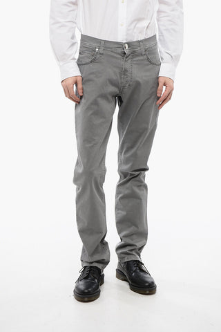 ID Slim LAZISE Denims with Ton-sur-ton Embroidery