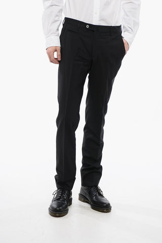 Pin Check Patterned ACADEMY Virgin Wool Pants