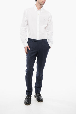 CC COLLECTION Virgin Wool Pants with Check Pattern
