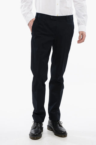 Stretch Cotton Chino Trousers LEADER with Belt Loops