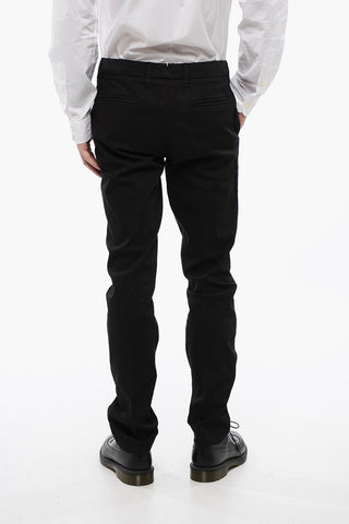 ID Pantaloni Chino in Cotone Hopsack con Passanti