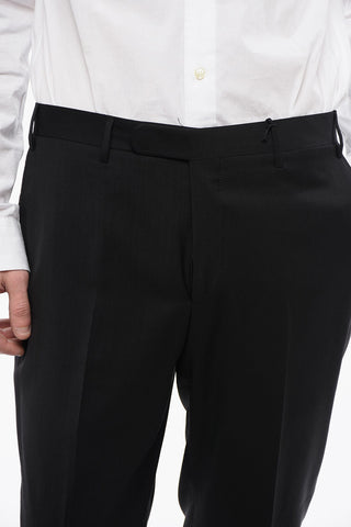 CC COLLECTION Virgin Wool REFINED Pants with Flush Pockets