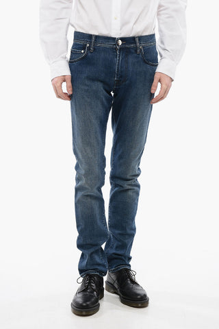 ID LUXURY DENIM Dark-washed Denims with Contrasting Embroidery
