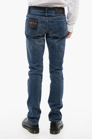 ID LUXURY DENIM Dark-washed Denims with Contrasting Embroidery