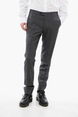 Virgin Wool Tapered-fit Pants