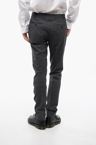 Virgin Wool Tapered-fit Pants