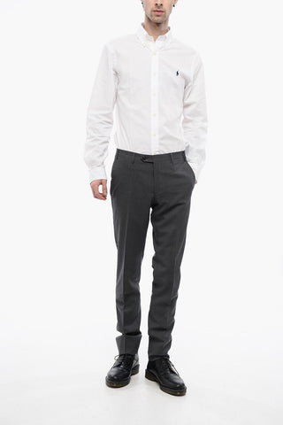Virgin Wool Tapered-fit Pants