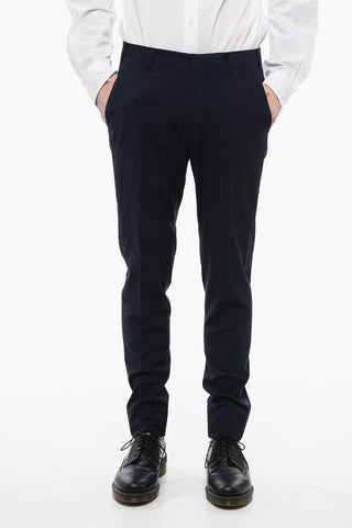 CC COLLECTION Pantaloni in Lana con Inserti in Satin