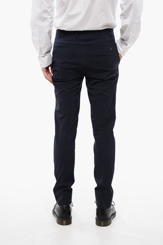 CC COLLECTION Pantaloni in Lana con Inserti in Satin