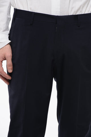 CC COLLECTION Pantaloni in Lana con Inserti in Satin